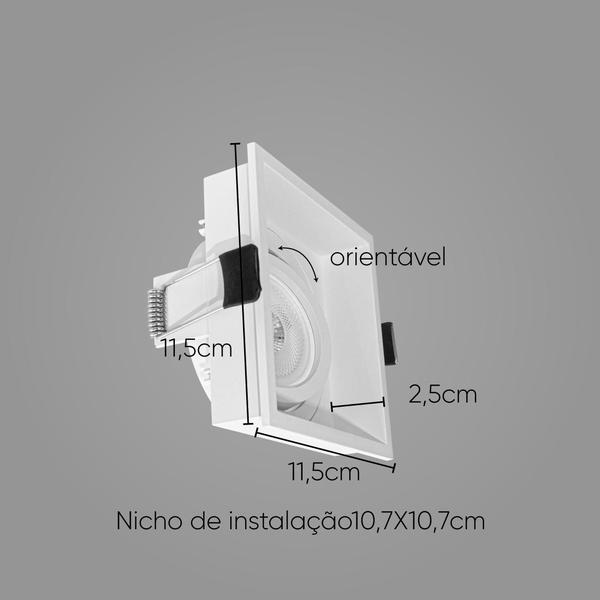 Imagem de Spot de Embutir Slim Frame Branco YA002 Bella + LED AR70 BF ST2729