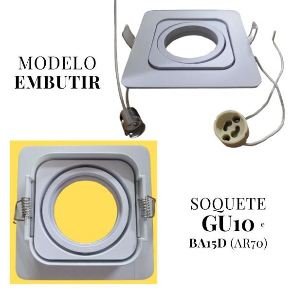 Imagem de Spot embutido ar70 multidercionavel quad monet branco