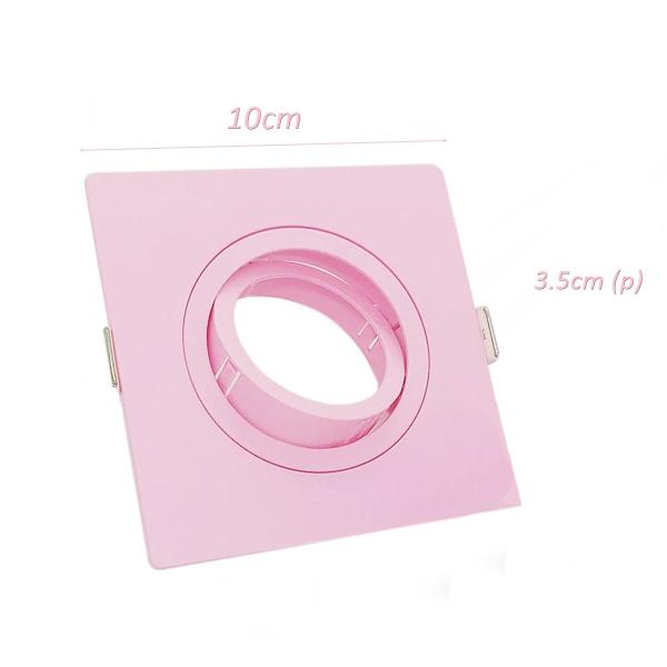 Imagem de Spot Embutir Quadrado MR16 GU10 10cm Cor Rosa