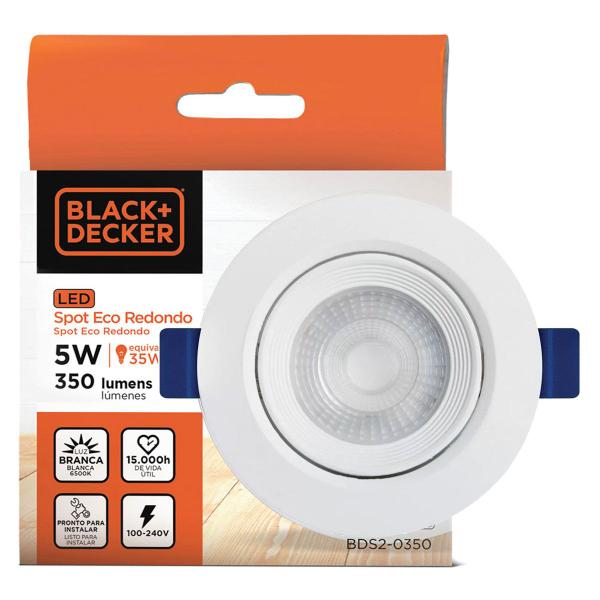 Imagem de Spot Embutir Redondo LED ECO 5w Branco Black+Decker