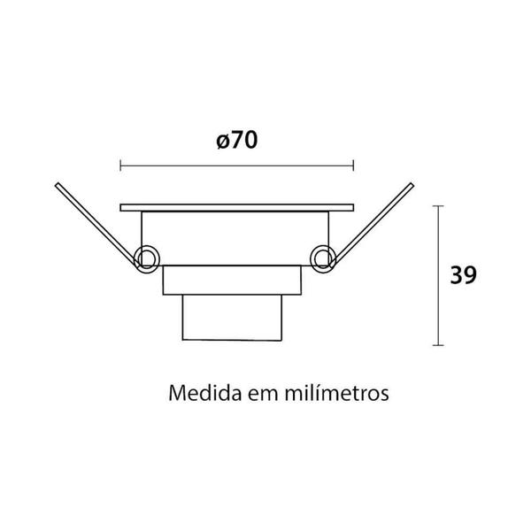 Imagem de Spot Led Embutir Quadrado 3W 6500K Blumenau Bivolt Branco