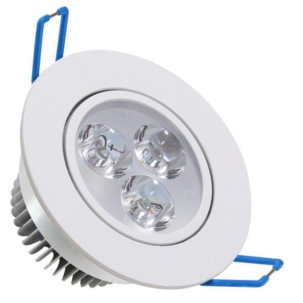 Imagem de Spot Led Embutir Sanca de Gesso Modelo Redondo 3W Branco Frio 6500K