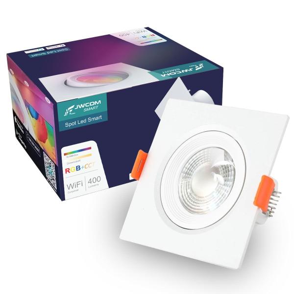 Imagem de Spot Led Inteligente Quadrado 5w RGB+CCT Smart Wi-fi JWCOM