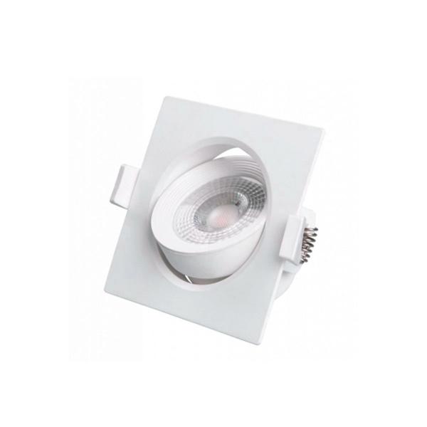 Imagem de Spot Led Olho de Boi 5W Direcionável Branco Quente 3000K Quadrado Bivolt LUMIER