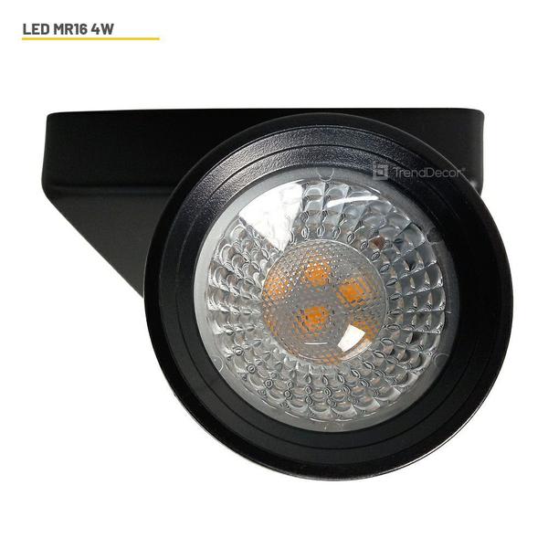 Imagem de Spot LED Taschibra Direct MR16 1X4W Preto - Base Linear