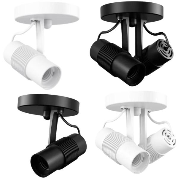 Spot Luminária Sobrepor Direcionavel P/ Teto ou Parede Área Externa Interna Redondo Branco Ou Preto P/ 1 ou 2 Lâmpadas Escolha a Quantidade - AVANT Imagem de Spot Luminária Sobrepor Direcionavel P/ Teto ou Parede Área Externa Interna Redondo Branco Ou Preto P/ 1 ou 2 Lâmpadas Escolha a Quantidade