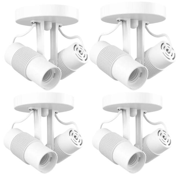 Spot Luminária Sobrepor Direcionavel P/ Teto ou Parede Área Externa Interna Redondo Branco Ou Preto P/ 1 ou 2 Lâmpadas Escolha a Quantidade - AVANT Imagem de Spot Luminária Sobrepor Direcionavel P/ Teto ou Parede Área Externa Interna Redondo Branco Ou Preto P/ 1 ou 2 Lâmpadas Escolha a Quantidade