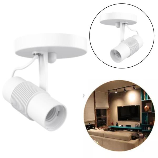 Spot Luminária Sobrepor Direcionavel P/ Teto ou Parede Área Externa Interna Redondo Branco Ou Preto P/ 1 ou 2 Lâmpadas Escolha a Quantidade - AVANT Imagem de Spot Luminária Sobrepor Direcionavel P/ Teto ou Parede Área Externa Interna Redondo Branco Ou Preto P/ 1 ou 2 Lâmpadas Escolha a Quantidade