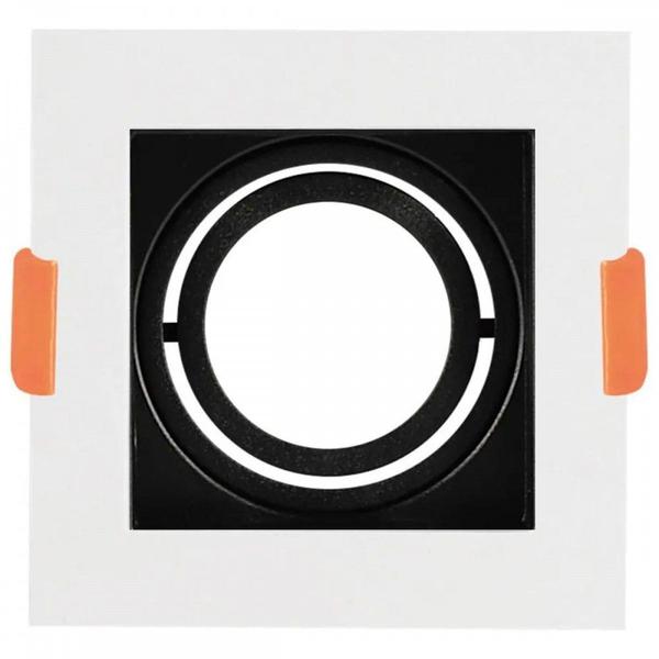 Imagem de Spot Para Lampada Dicroica Black+Decker Decor Quadrado Mr16 Branco Com Preto - Bds3-0007