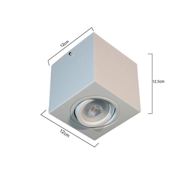Imagem de Spot Plafon Sobrepor Beiral Teto Direcionável Acompanha 1 Lâmpada Par20 Branco