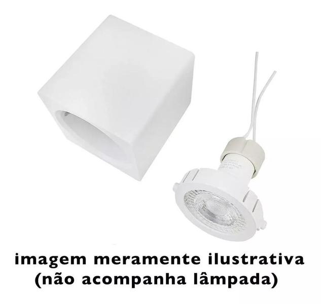 Imagem de Spot Quadrado Sobrepor Direcionável GU10 Dicroica 7cm