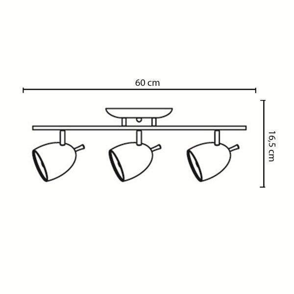 Imagem de Spot Trilho Direcionável para 3 Lâmpadas Isadora Design