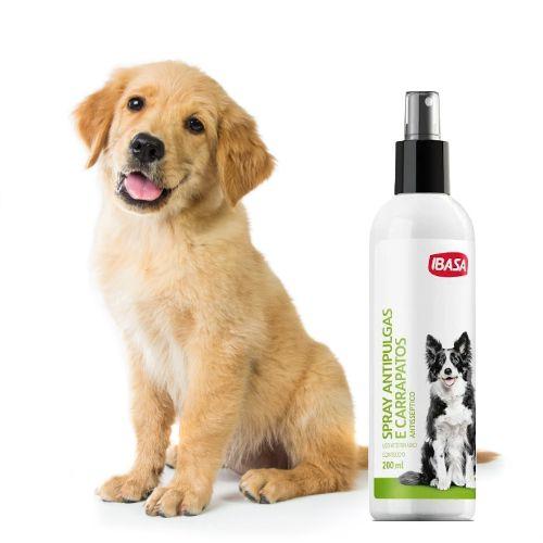 Imagem de Spray antipulgas e carrapatos pet pra cachorro 200ml super cheiroso ibasa