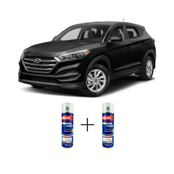 Imagem de SPRAY AUTOMOTIVO Black Noir Pearl - NKA Hyundai + SPRAY VERNIZ 300ML