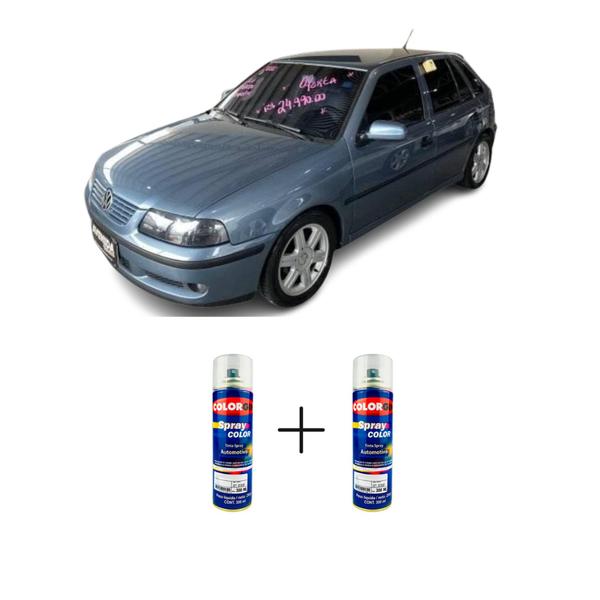 Imagem de Spray automotivo cinza titanio met - li7x/3z3z vw + verniz spray 300ml