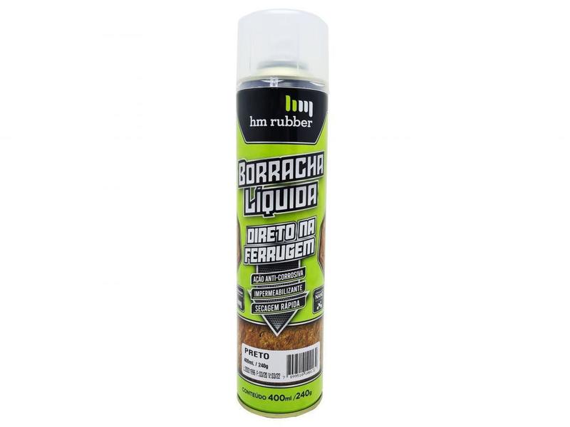 Imagem de Spray Borracha Líquida Aerosol Hm Impertech 400ml Preto