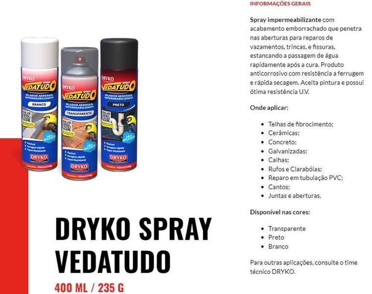 Imagem de Spray Borracha Líquida Multiuso Impermeabilizante Vedação