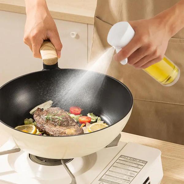 Imagem de Spray Borrifador De Azeite Vinagre Oleo Shoyu Pulverizador Frasco de Vidro Galheteiro Porta Tempero Culinário Cozinha Gourmet Multiuso Para Saladas