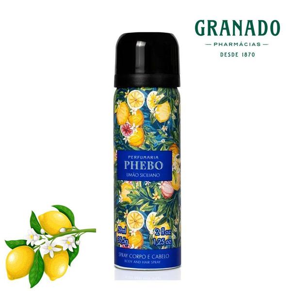 Imagem de Spray Corpo e Cabelo Limão Siciliano Granado Phebo 59ml