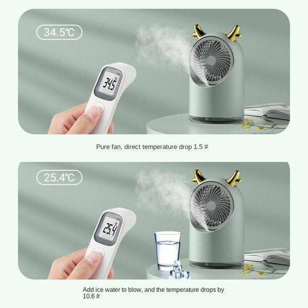 Imagem de Spray de desktop portátil Pequeno ventilador, refrigerador USB silencioso