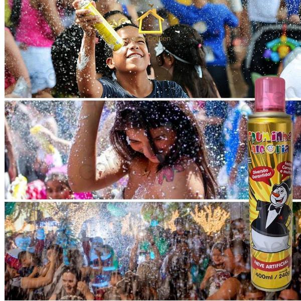 Imagem de Spray de Espuma Neve Artificial para Festas Carnaval Futebol - Golden