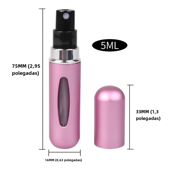 Imagem de Spray de Perfume Portátil 5ml para Viagem - Recarregável e Conveniente