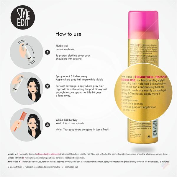 Imagem de Spray de retoque para corretivo de raízes STYLE EDIT MEDIUM BLONDE 120 mL