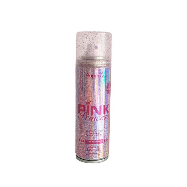 Imagem de Spray de Tinta Glitter para Cabelo - Pink Princesa  - 1 unidade - Popper - Rizzo