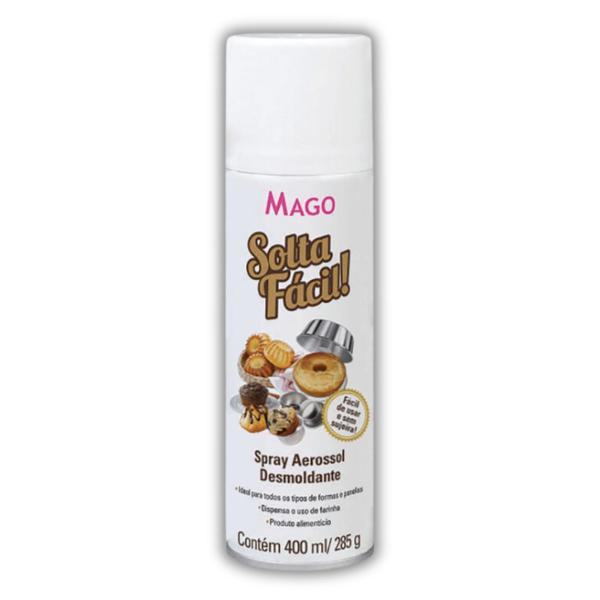 Spray Desmoldante Solta Fácil 400g Mago Imagem de Spray Desmoldante Solta Fácil 400g Mago