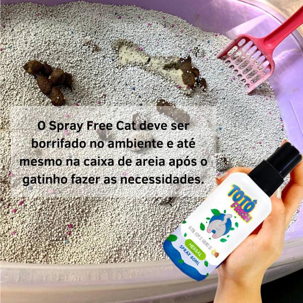 Imagem de Spray Elimina Tira Cheiro Mau Odor Fedor Xixi Caes E Gatos Pets Neutralizador Mau Cheiro Freecat Herbal Free Cat Para Caixa De Areia 60 ML Catmypet 