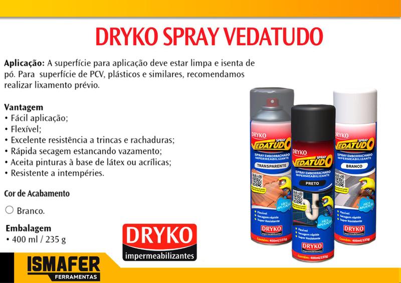 Imagem de Spray Emborrachado Impermeabilizante Vedatudo Líquido 400ml