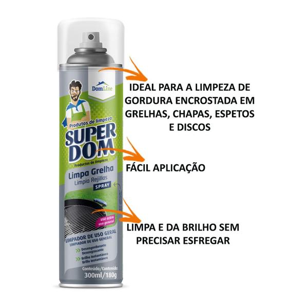 Imagem de Spray Limpa Grelha Uso Geral Desengordurante Gordura 300ml