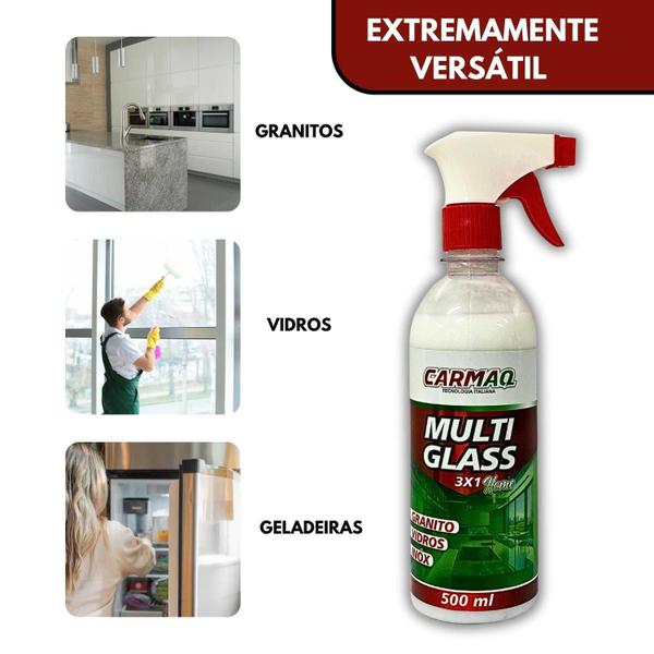 Imagem de Spray Líquido Limpa Janelas Vidros Granito Inox