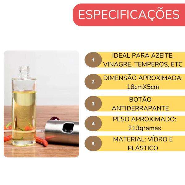 Imagem de Spray Pulverizador Para Óleo eite E Vinagre De Vidro 100Ml