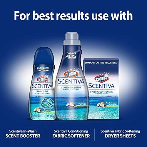 Imagem de Spray refrescante de tecido multiuso Clorox Scentiva em Pacific Breeze & Coconut  Ambientador de tecido para armários, estofados, cortinas e carpetes, 16,9 fl oz - (pacote com 6)