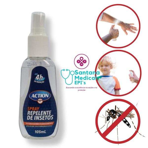 Imagem de Spray Repelenete de Insetos Dengue Mosquitos 105 ML- Action