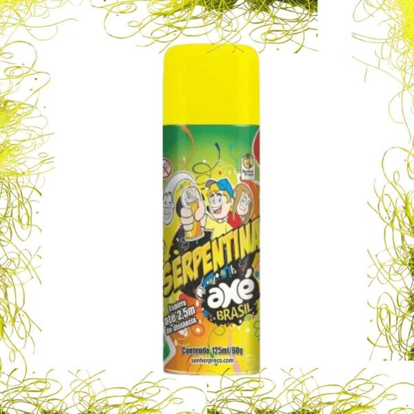 Imagem de Spray Serpentina Amarela 120ml - Axé Brasil Carnaval e Festas