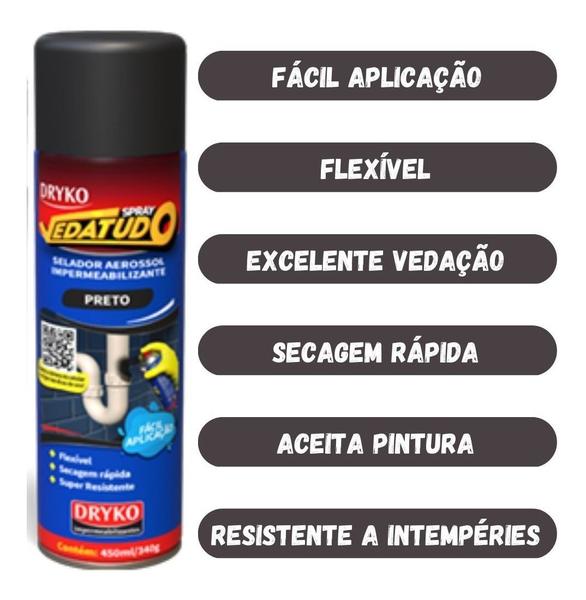 Imagem de Spray Vedatudo Borracha Manta Líquida Impermeabilizant 400ml