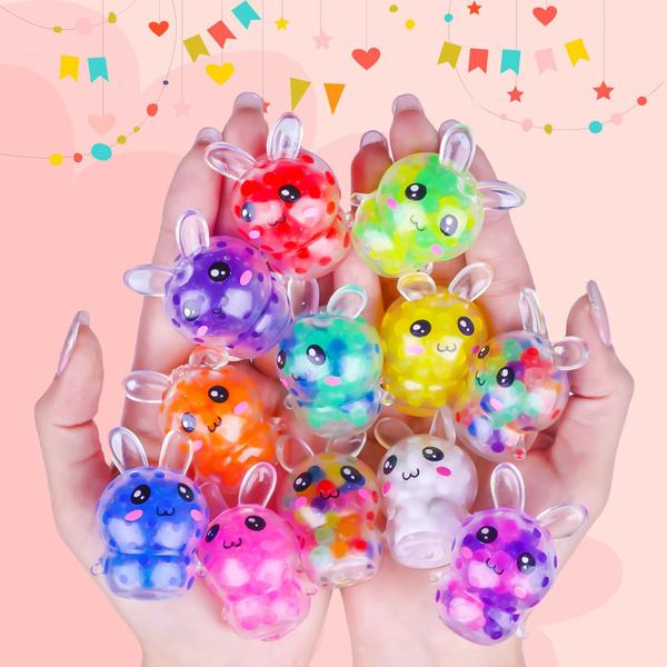 Imagem de Squeeze Balls Exun Easter Bunny Mini, 12 unidades para alívio do estresse para crianças