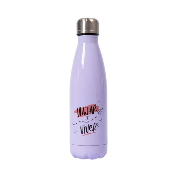 Imagem de Squeeze Garrafa Termica Inox Lilas 450ml