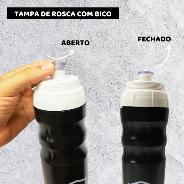 Imagem de Squeeze Garrafa Top Térmica 550ml Preto Água Esporte Academia Time Botafogo Oficial