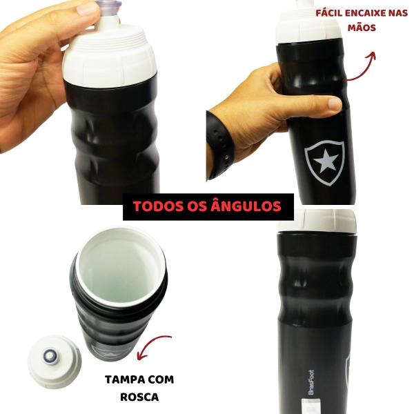 Imagem de Squeeze Garrafa Top Térmica 550ml Preto Água Esporte Academia Time Botafogo Oficial