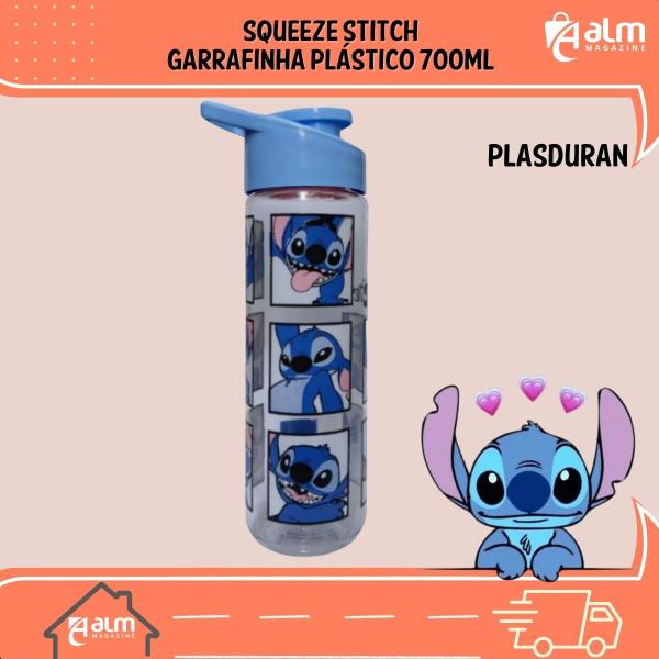 Imagem de Squeeze Garrafinha Stitch 700ml Plástico Academia Escola Top