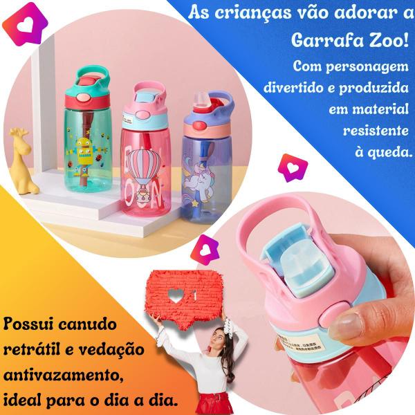 Imagem de Squeeze Infantil Garafinha Agua Plástico Bico Silicone 480ml