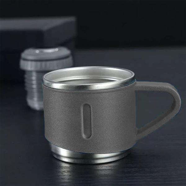 Imagem de Squeeze Inox Garrafa Térmica Parede Dupla 450ml Tampa Caneca