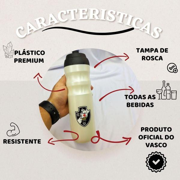 Imagem de Squeeze Térmica 550Ml Garrafa Branca Academia Esporte Time