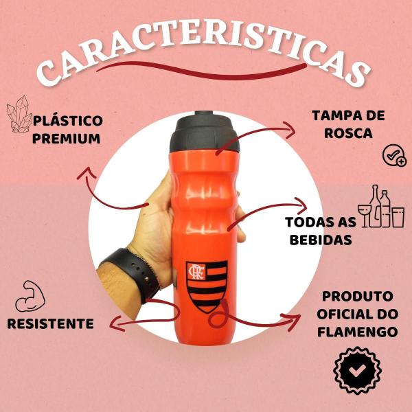 Imagem de Squeeze Térmica 550Ml Garrafa Vermelha Academia Esporte Time