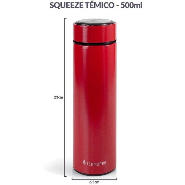 Imagem de Squeeze Térmico Inox 500ml  com controle de temperatura  Diversas cores