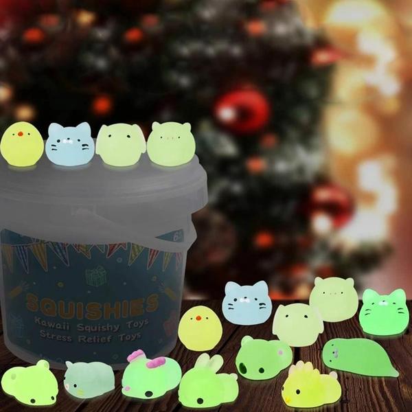 Imagem de Squishies Kawaii Animais - 36 Peças Que Brilham no Escuro - Brinquedos para Crianças