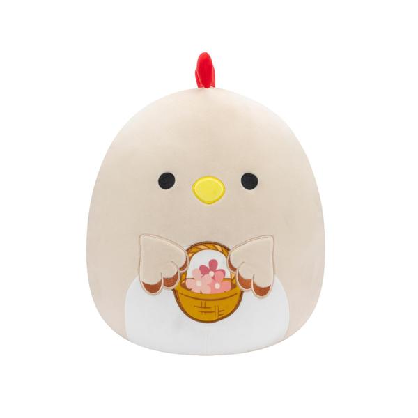 Imagem de Squishmallows de pelúcia Original Todd Beige Rooster 30 cm com cesta